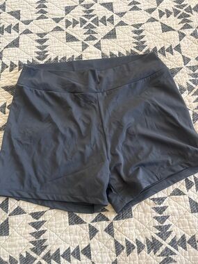 KIAVA Women's Athletic Swim Shorts in Charcoal Gray Size XXL
